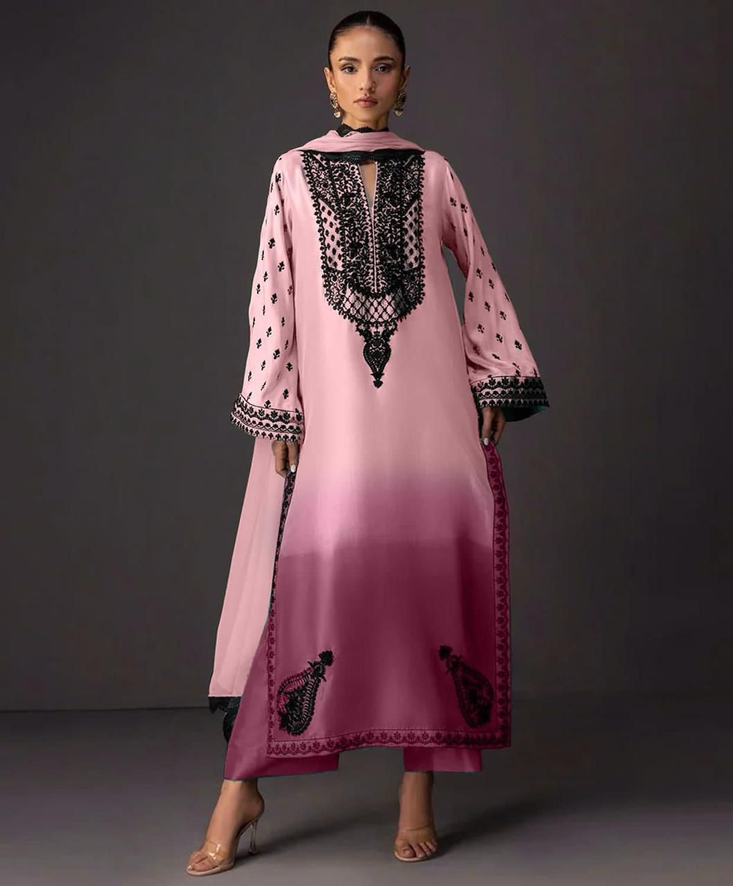 WINTER SILK DIGITAL PRINTED 3-PIECE - SD#31